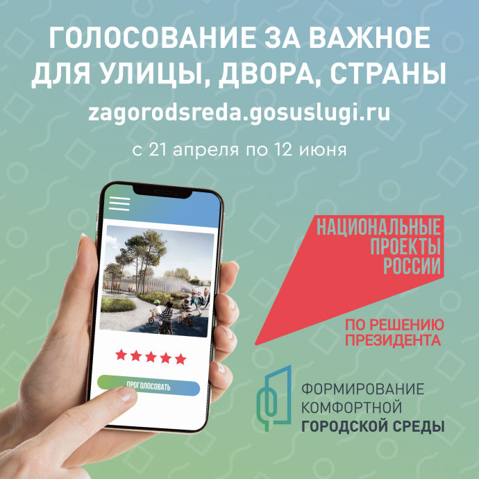 Онлайн голосование: "Формирование комфортной городской среды".