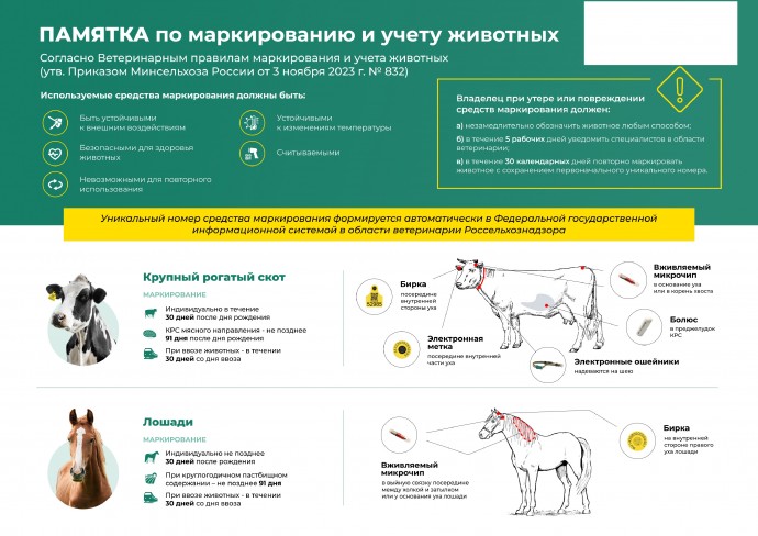 Памятка по Маркированию и учёту животных.